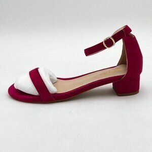 XYD Women Open Toe Strappy Low Block Heel Sandal Pumps Ankle Strap Wedding